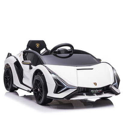 12V Kids Electric Ride On Car 2 Motors Licensed Toy Car with Remote Control Music Lights MP3 for 3-5 Years White