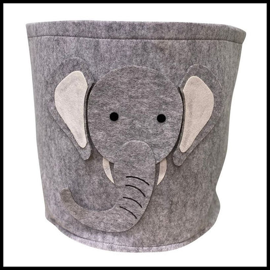 Geko Elephant Fabric Laundry Bin 34 Litres - Grey