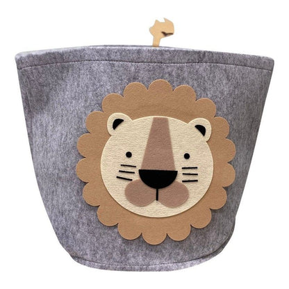 Lion Fabric Laundry Bin 34 Litres - Grey