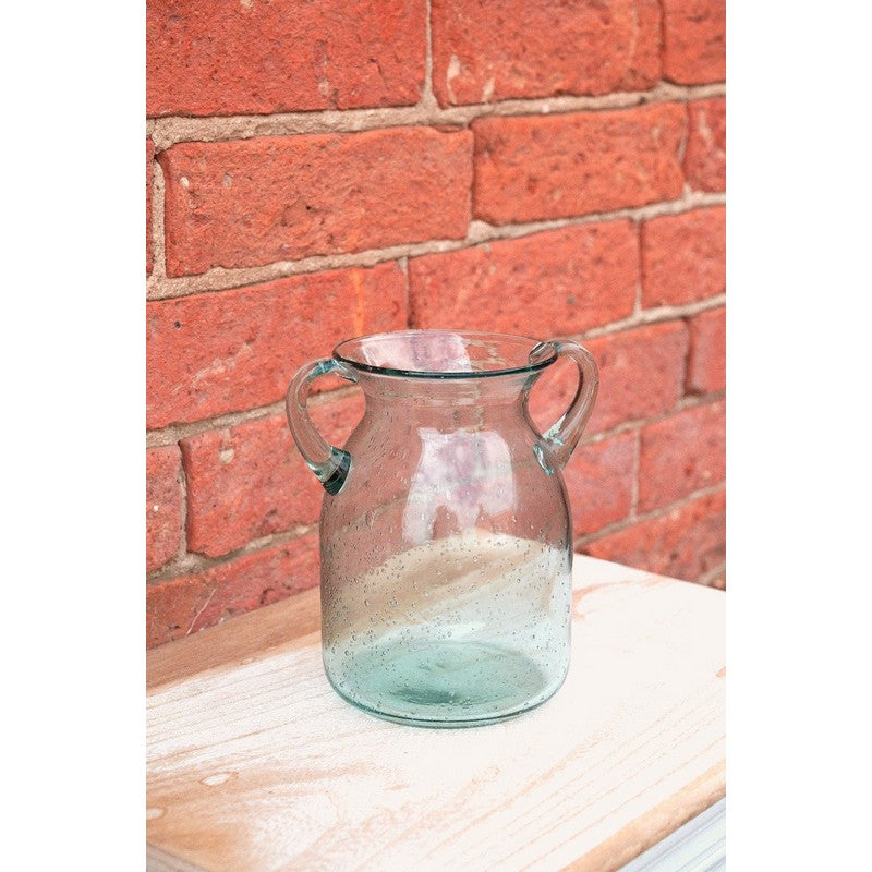 Scarthingwell Vase Glass with Bubble Pattern - 17cm