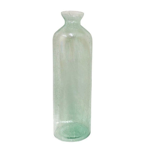 Scarthingwell Vase Glass Green with Bubble Pattern - 41cm