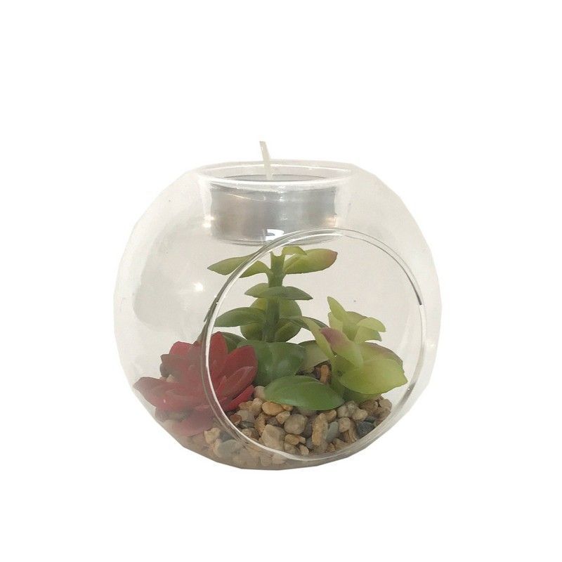 Scarthingwell Terrarium Tealight Holder Glass - 10cm