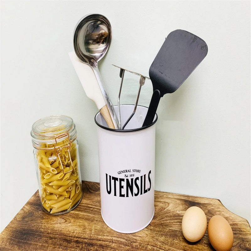 Geko Metal Utensil Holder 2 Litres - White