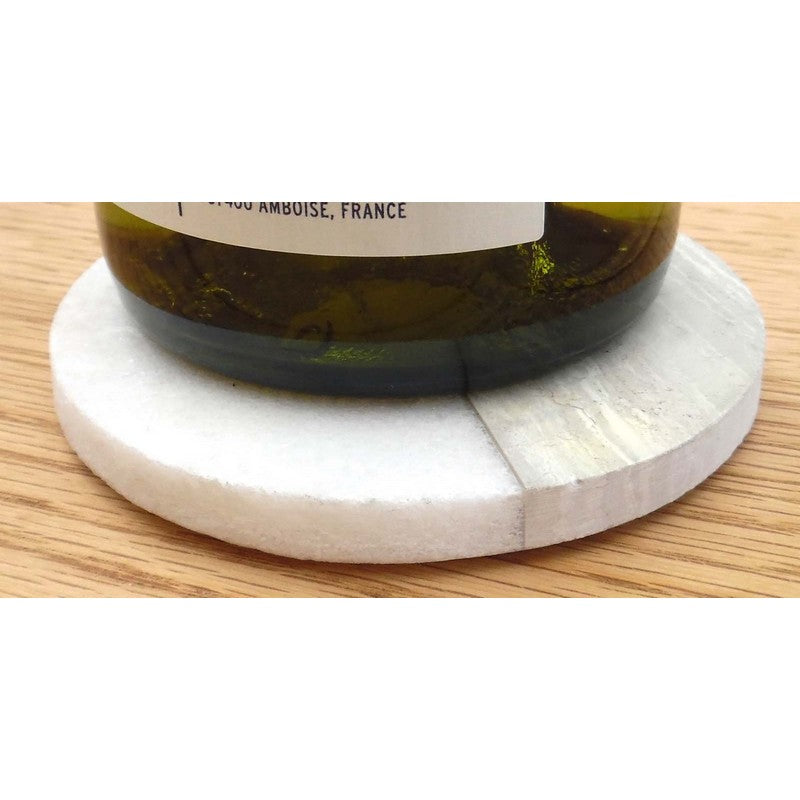 Scarthingwell 4x Circle Coaster Marble Grey - 10cm