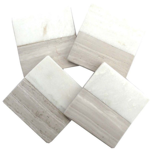 Scarthingwell 4x Coaster Marble Grey - 10cm