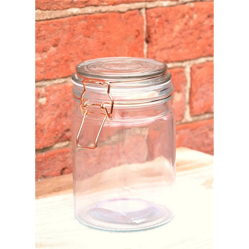 Geko Glass Jar Clip-top Lid 1.18 Litres - Clear