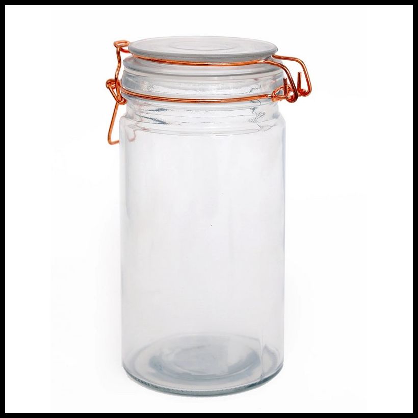 Geko Glass Jar Clip-top Lid 1.57 Litres - Clear