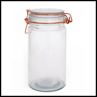 Geko Glass Jar Clip-top Lid 1.57 Litres - Clear