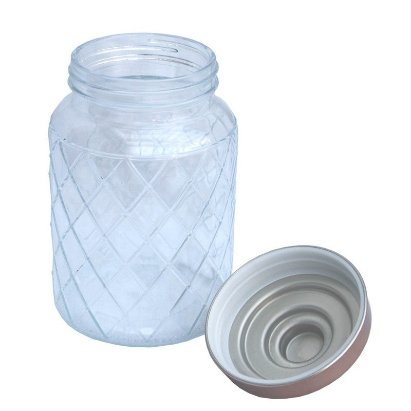 Geko Glass Jar Twist Lid 1.7 Litres - Clear