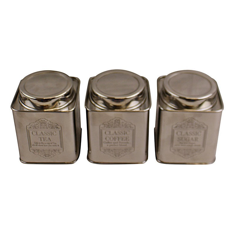 Geko 3 x Metal Tins Twist Lid - Copper