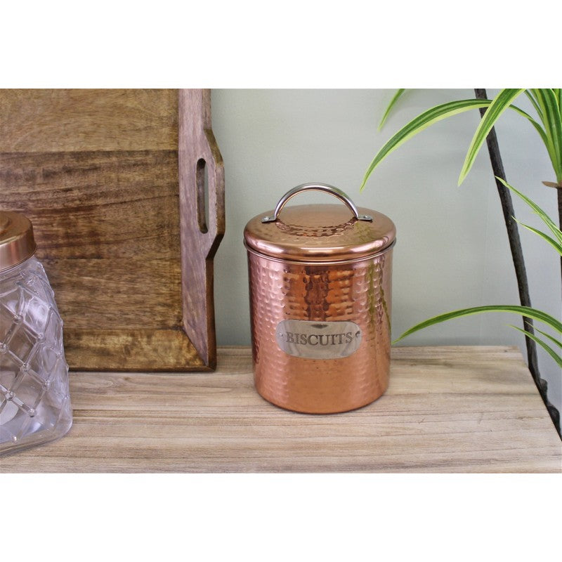 Geko Metal Tin Twist Lid 2.62 Litres - Copper