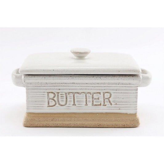 Scarthingwell Butter Dish Ceramic White - 19cm