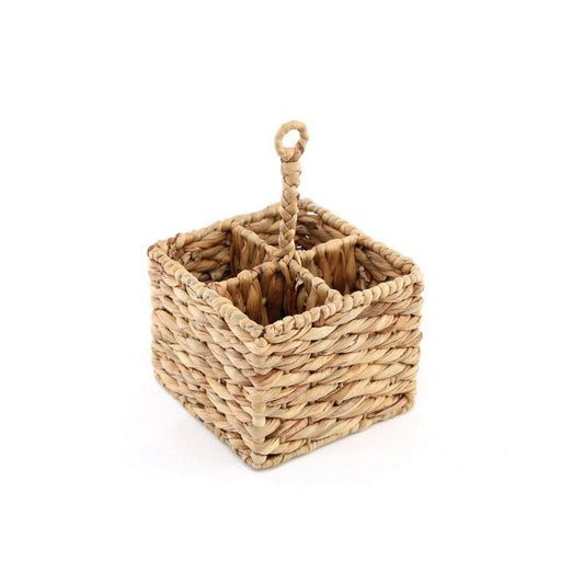 Geko Natural Waterhyacinth Woven Cutlery Holder 26cm