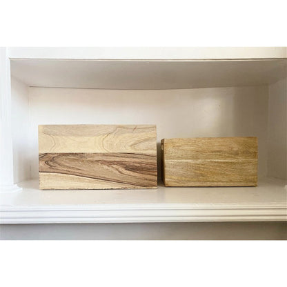 Geko 2 x Salmon Wood Crates - Natural