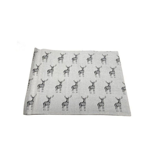 Scarthingwell 2x Placemat Fabric Grey with Stag Pattern - 46cm