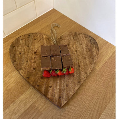 Heart Chopping Board Wood - 40cm