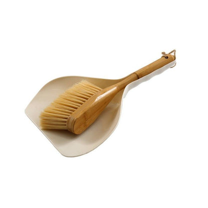 Kind Home Dustpan & Brush White - 33cm