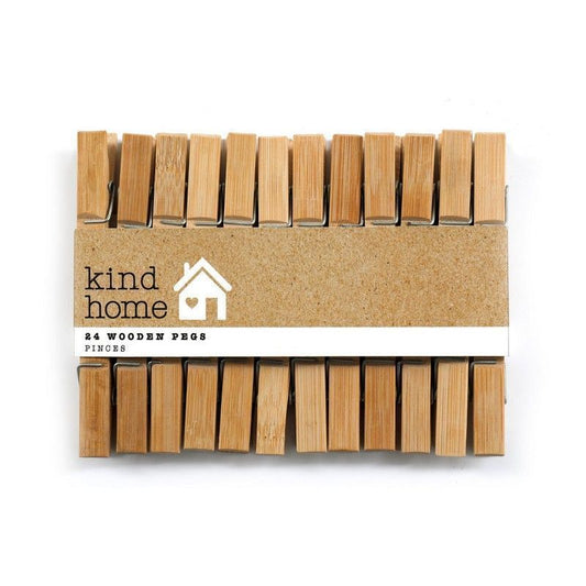 Scarthingwell 24x Kind Home Peg Bamboo - 17cm