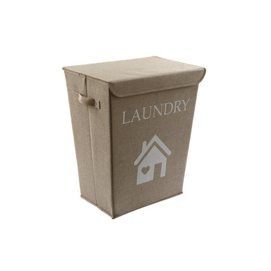 Geko Natural Jute Fabric Laundry Basket 50cm