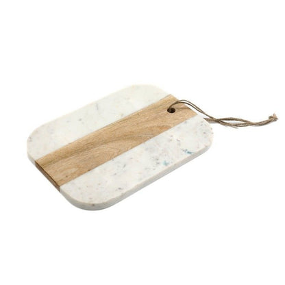 Scarthingwell Chopping Board Marble & Wood White - 30cm