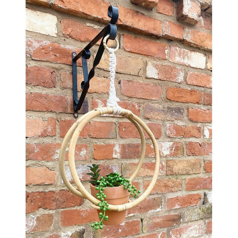 Scarthingwell Faux Succulent Bamboo & Terracotta Hanging - 30cm