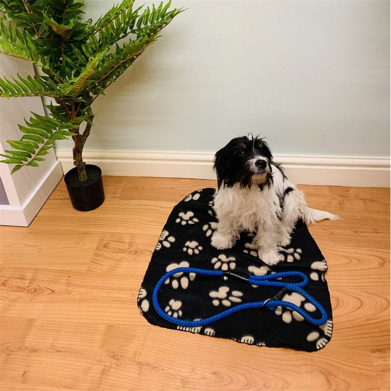 Geko Sil Medium Dog Blanket Black Fleece 60cm by Geko