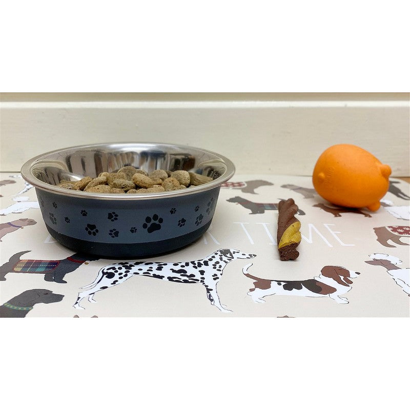 Geko Cat and Dog Bowl Grey Stainless Steel 0.8 ml by Geko