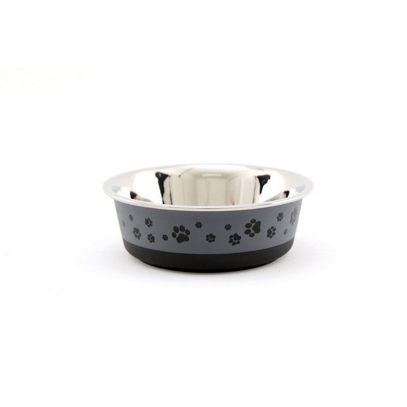 Geko Cat and Dog Bowl Grey Stainless Steel 0.8 ml by Geko