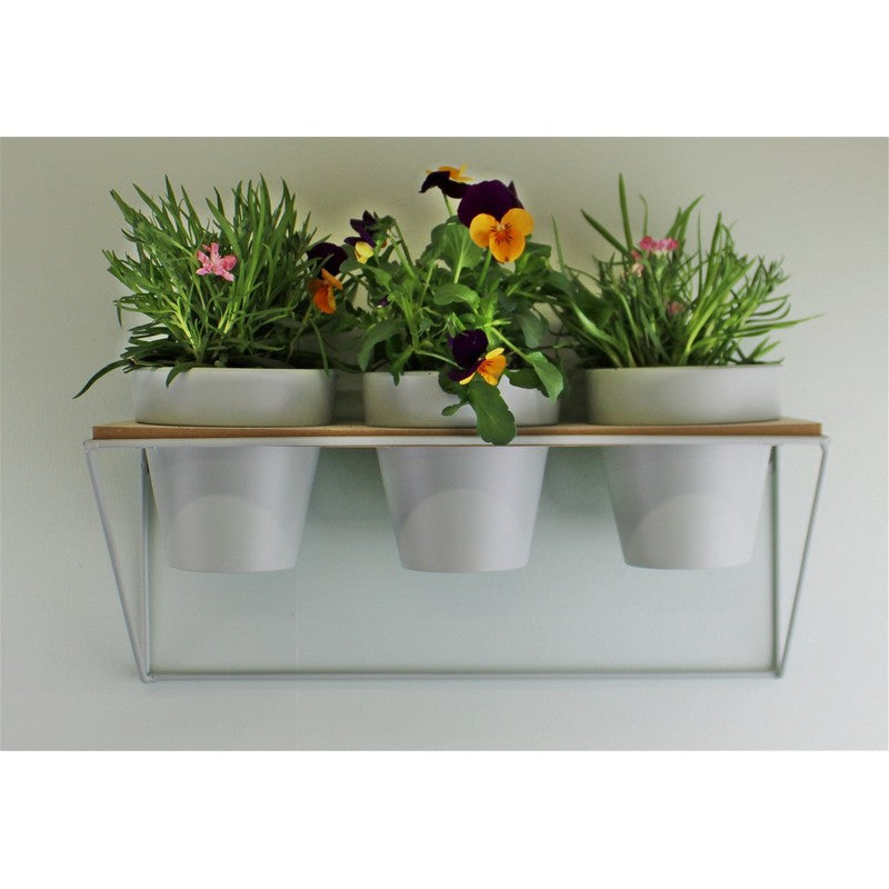 Scarthingwell Planter Ceramic & Metal Green Wall Mounted - 35.5cm