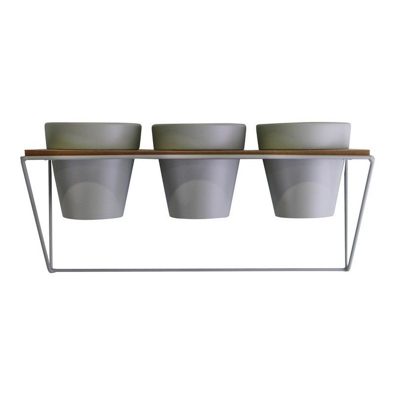 Scarthingwell Planter Ceramic & Metal Green Wall Mounted - 35.5cm