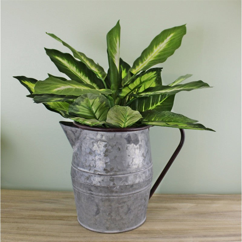 Scarthingwell Jug Planter Metal Silver - 27cm