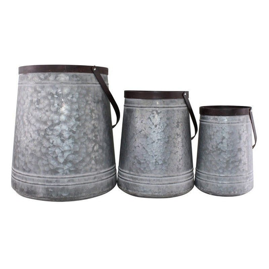 Scarthingwell 3x Planter Metal Silver