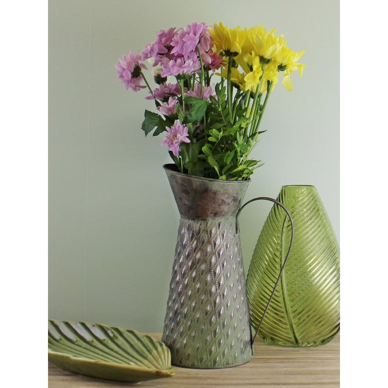 Jug Planter Zinc Green - 25cm