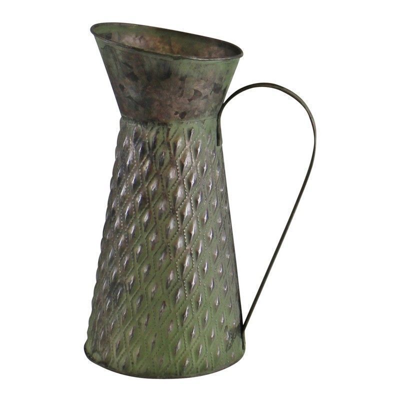 Jug Planter Zinc Green - 25cm