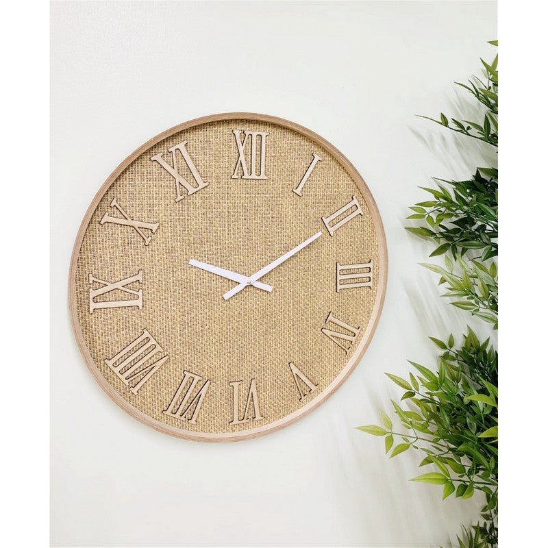 Scarthingwell Clock Hessian Wall Mounted - 50cm