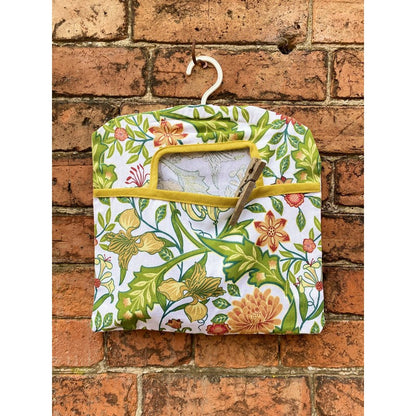 Scarthingwell Sussex Peg Bag Cotton Yellow with Floral Pattern - 36cm