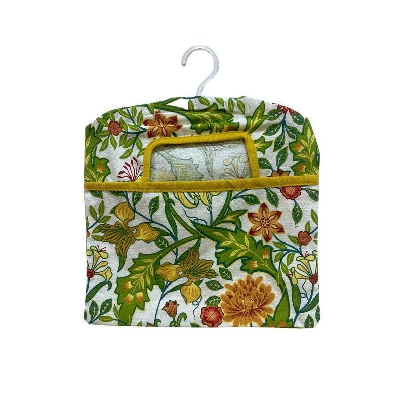 Scarthingwell Sussex Peg Bag Cotton Yellow with Floral Pattern - 36cm