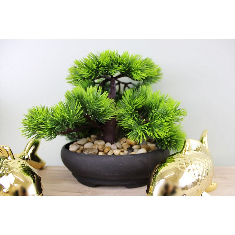 Bonsai Fir Tree Artificial Plant Green - 26cm