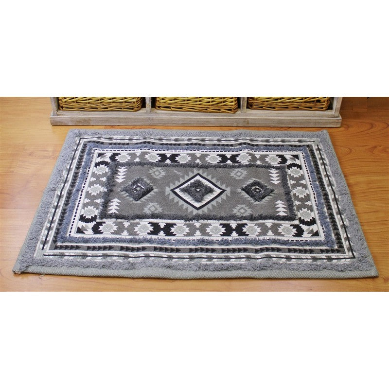 Scarthingwell Rug Cotton with Aztec Pattern - 90cm