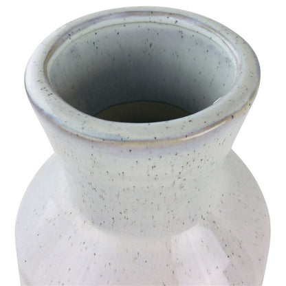 Scarthingwell Vase Stoneware White with Star Pattern - 44cm