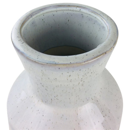 Scarthingwell Vase Stoneware White with Herringbone Pattern - 44cm