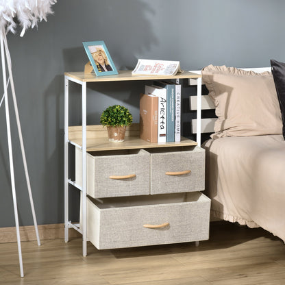 3 Drawer Storage Chest Unit Home Cabinet w/ Shelves Home Living Room Bedroom Entryway Living Furniture White