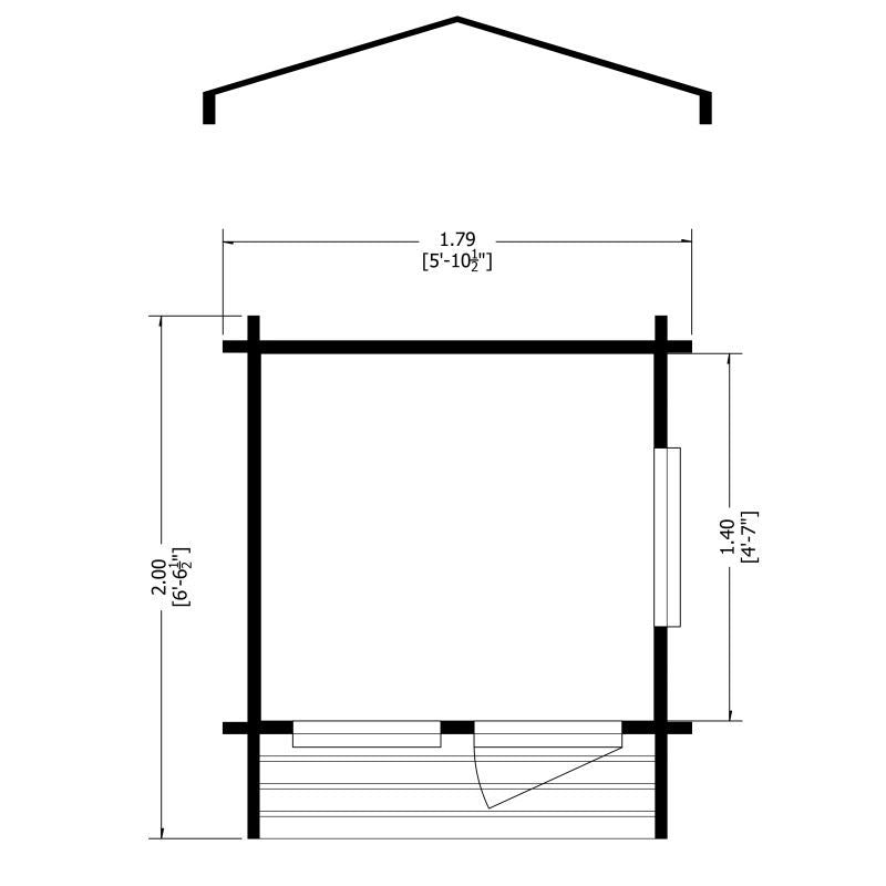 Shire Shire Salcey 5' 10" x 6' 11" Apex Children's Playhouse - Premium 28mm Cladding Log Clad