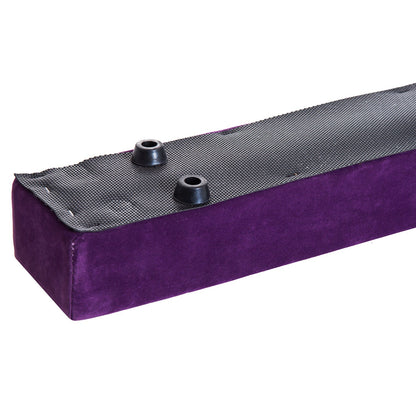 Suede Upholstered Wooden Folding Balance Beam Trainer Purple