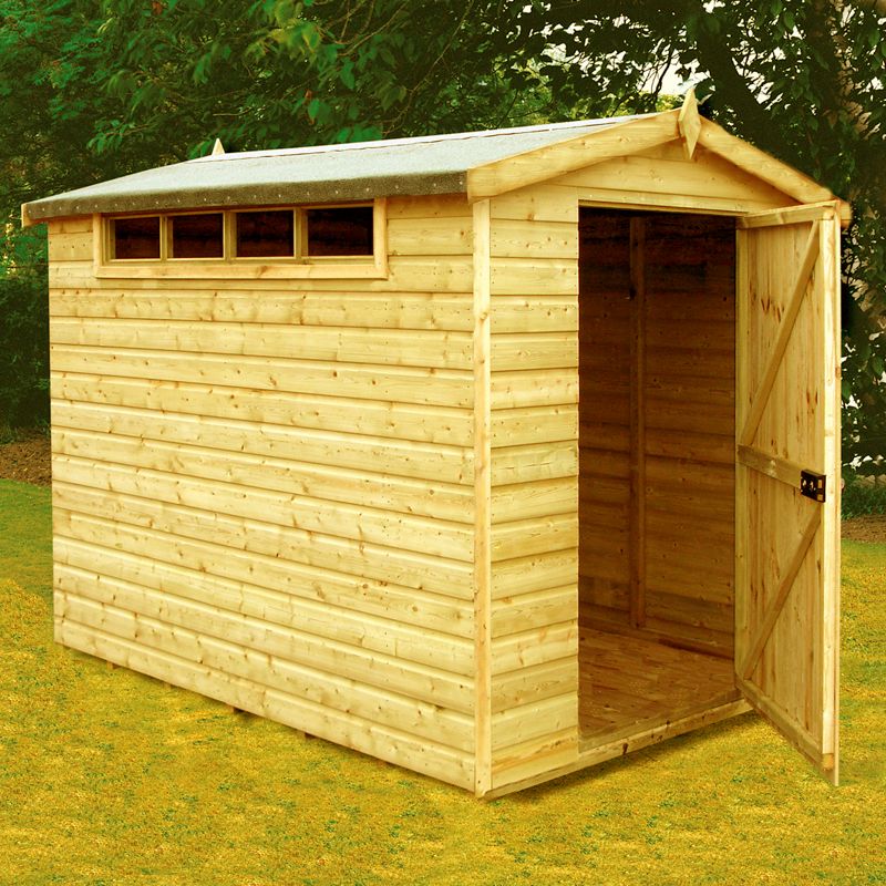 Shire Shire Security 5' 10" x 7' 10" Apex Shed - Premium Dip Treated Shiplap