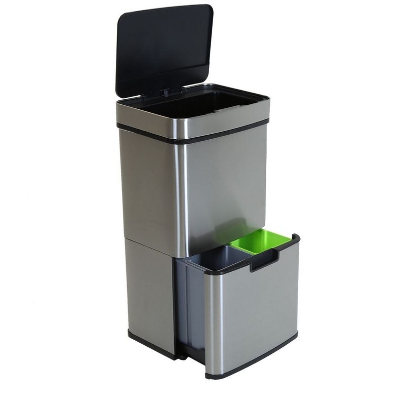 Wensum Wensum 3 Compartment Sensor Bin 62L