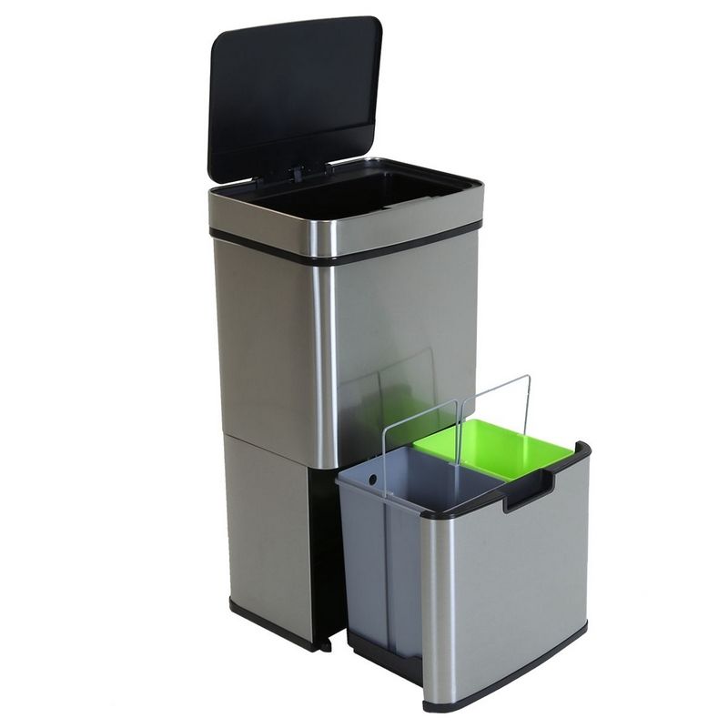 Wensum Wensum 3 Compartment Sensor Bin 62L