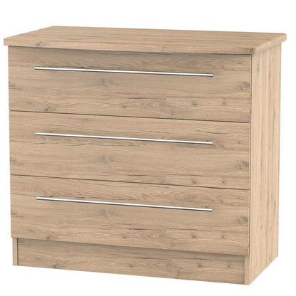 Swift Colby Chest of Drawers Natural 3 Drawers