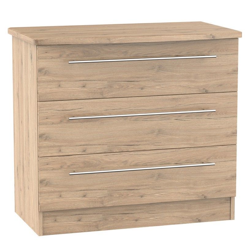 Swift Colby Chest of Drawers Natural 3 Drawers