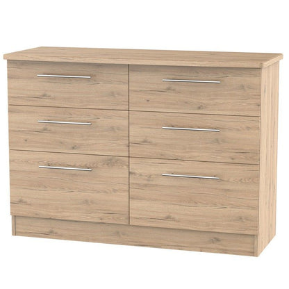 Swift Colby Large Chest of Drawers Natural 6 Drawers